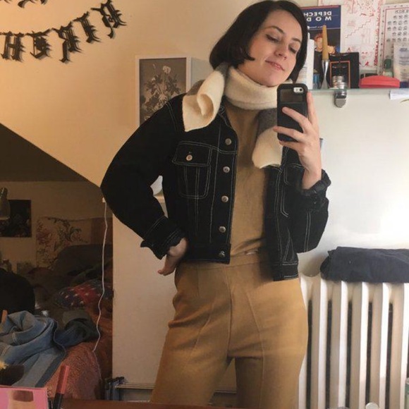 Vintage Mustard Knit Pants - Picture 3 of 5